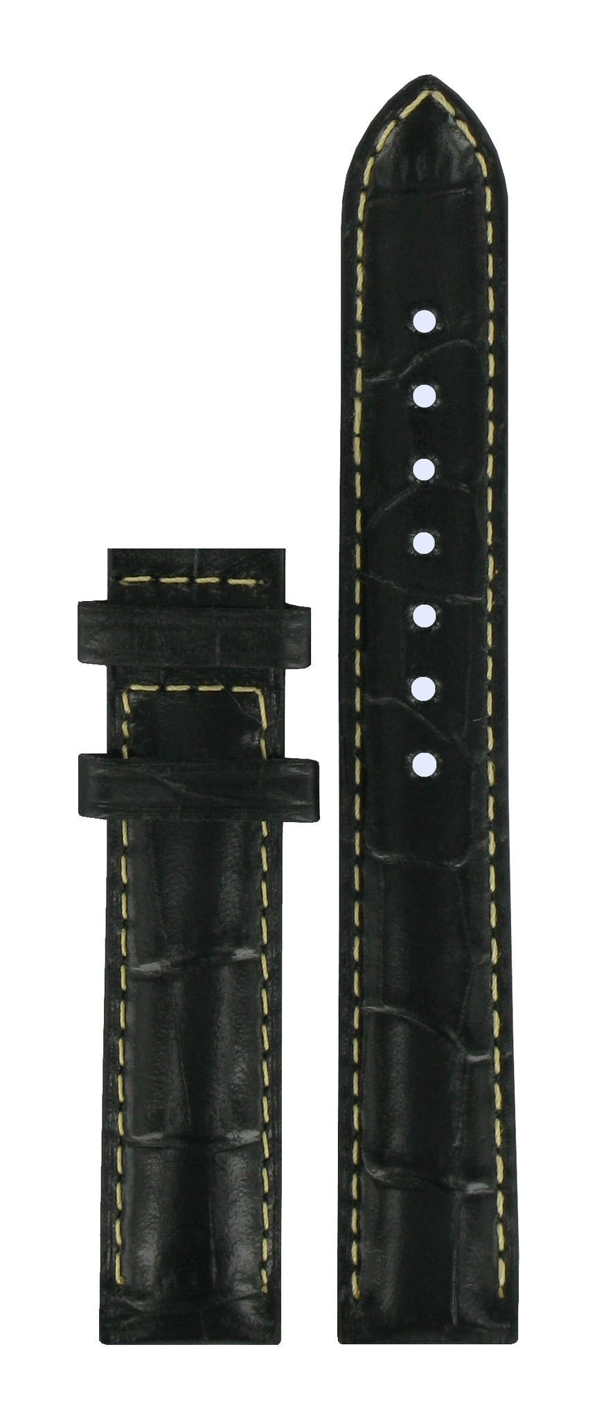 Tissot T007309A Watch Band T610027413 Black Leather 15 mm Generosi - T - Watch Plaza