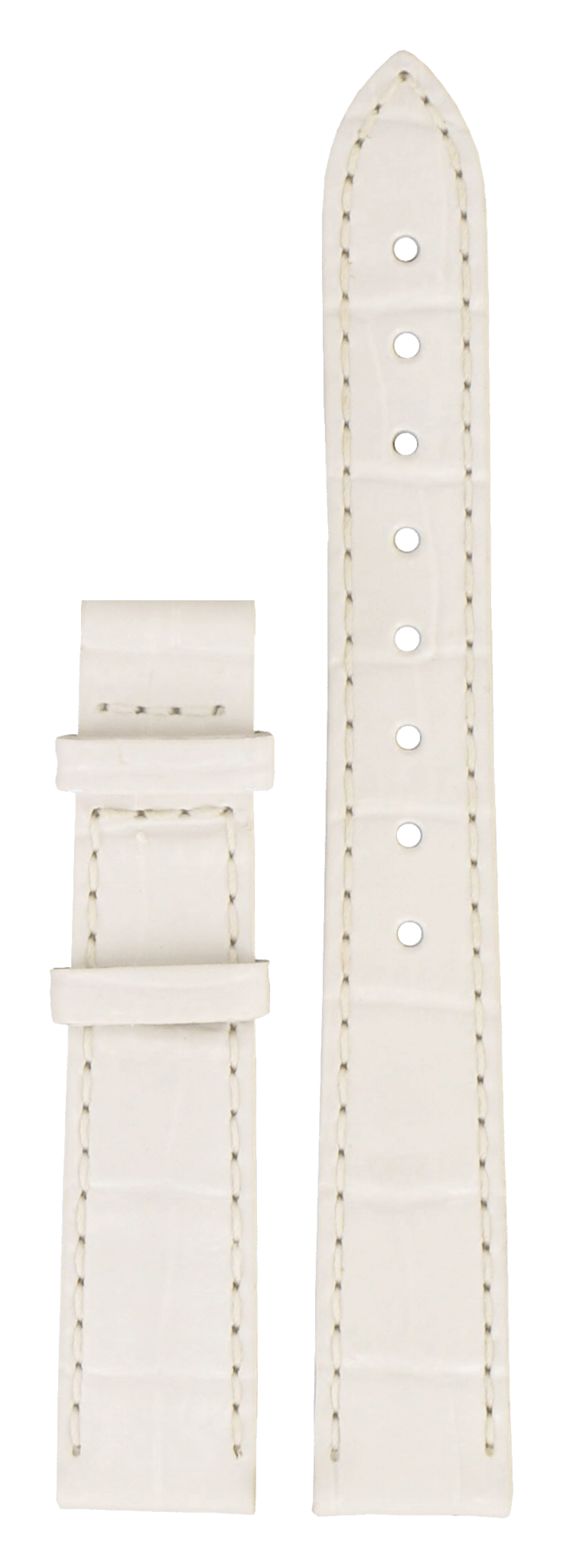 Tissot T008010A & T2211 Watch Band T610020657 White Leather 14 mm PRC 100 - Watch Plaza