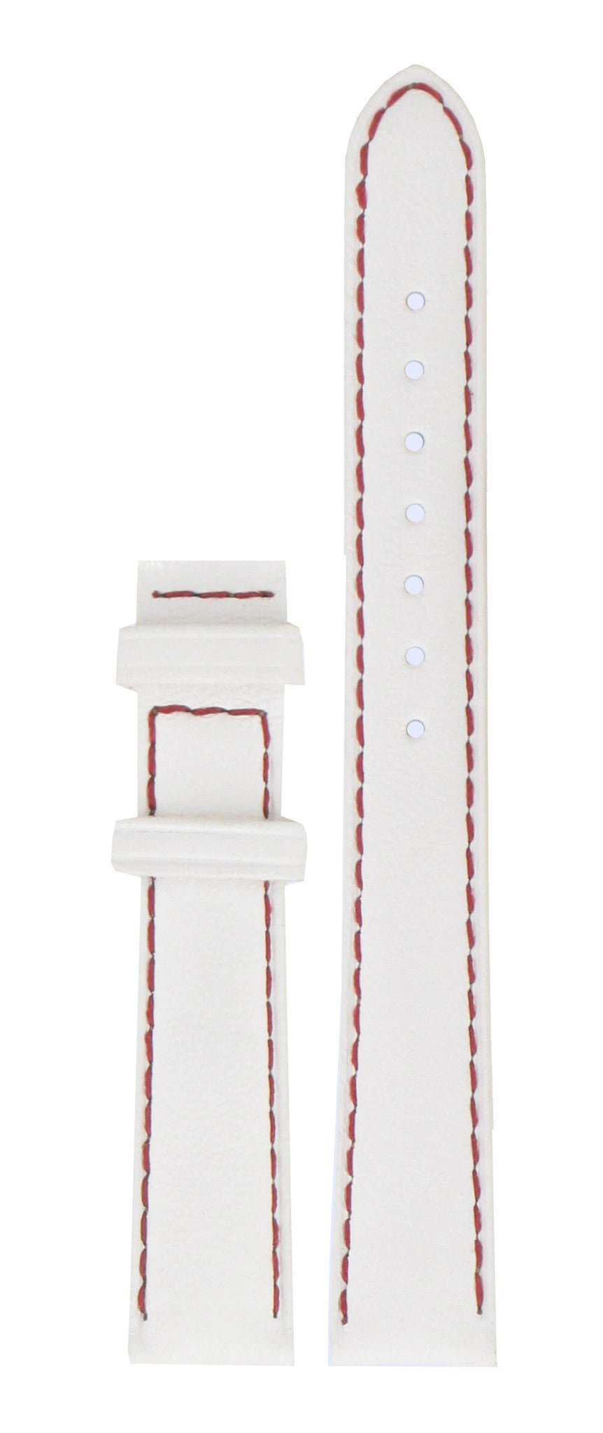 Tissot T008010A Watch Band T610029868 White Leather 14 mm PRC 100 - Watch Plaza