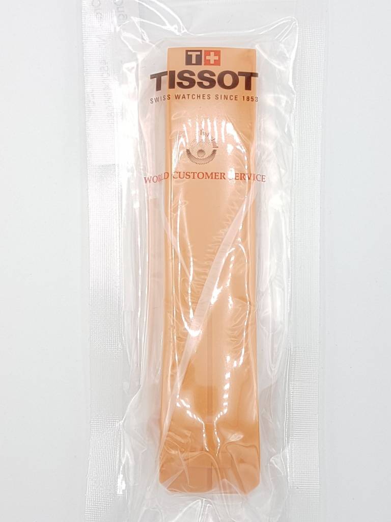 Tissot T013420A & T047420A Watch Band T610026463 Orange Silicone 21 mm T - Touch - Watch Plaza