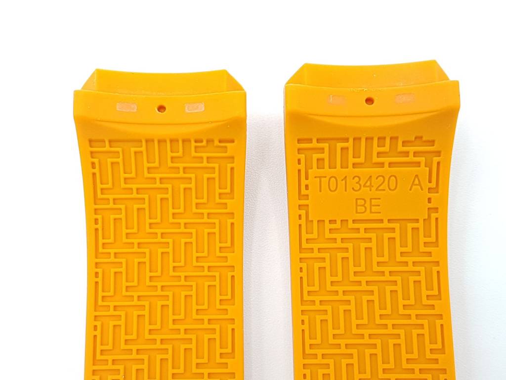 Tissot T013420A & T047420A Watch Band T610026463 Orange Silicone 21 mm T - Touch - Watch Plaza