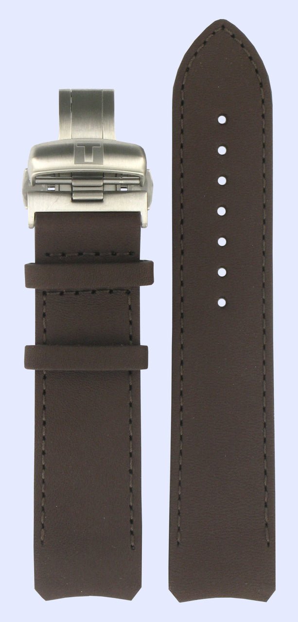 Tissot T013420A Watch Band T600028696 Dark Brown Leather 21 mm T - Touch - Watch Plaza