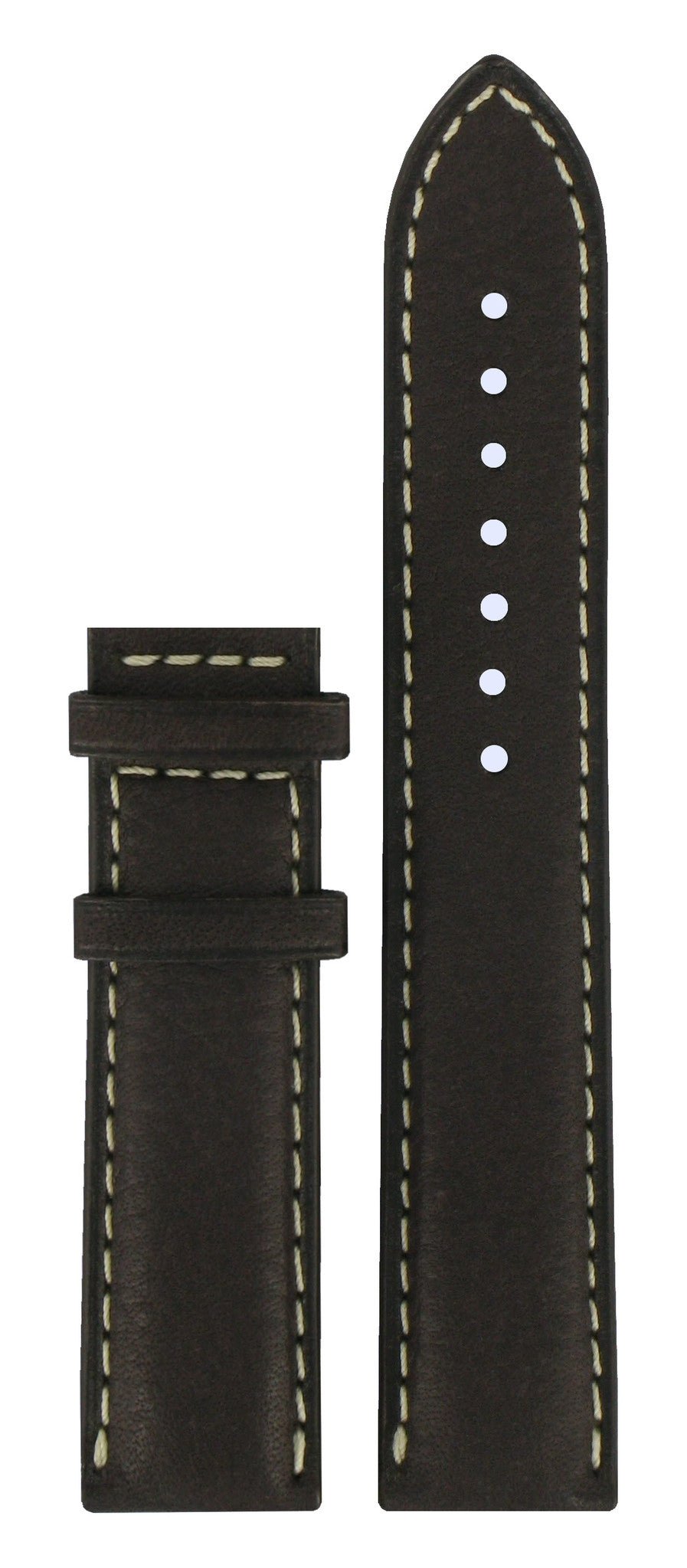 Tissot T014410A Watch Band T610025416 Dark Brown Leather 19 mm PRC 200 - Watch Plaza