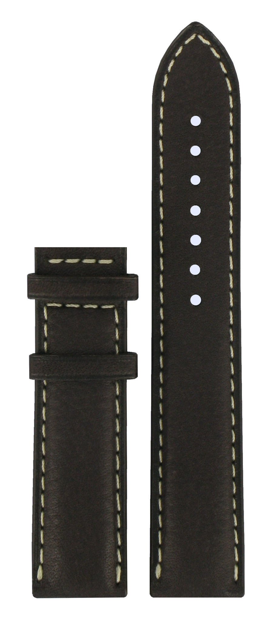 Tissot T014410A XL Watch Band T610025417 Dark Brown Leather 19 mm PRC 200 - Watch Plaza