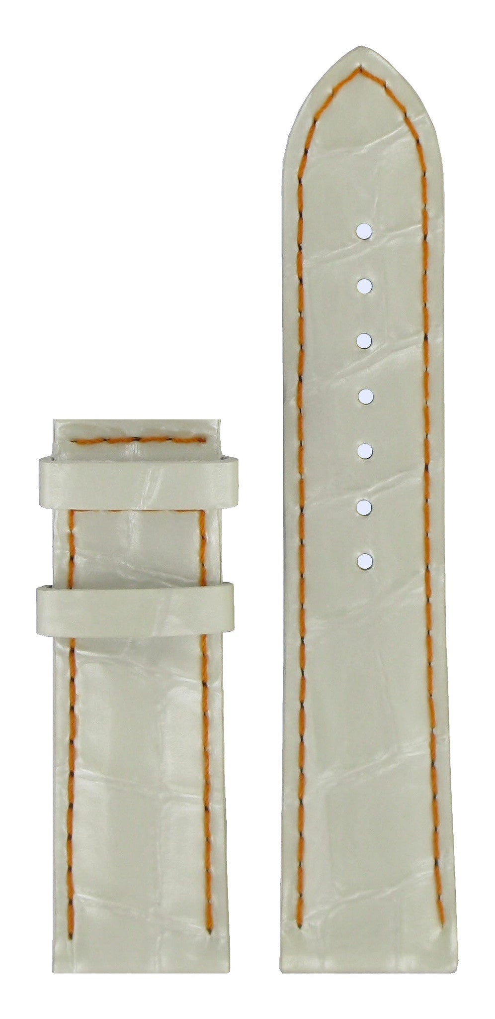 Tissot T014417A Danica Patrick XL Watch Band T610033896 White Leather 19 mm PRC 200 - Watch Plaza