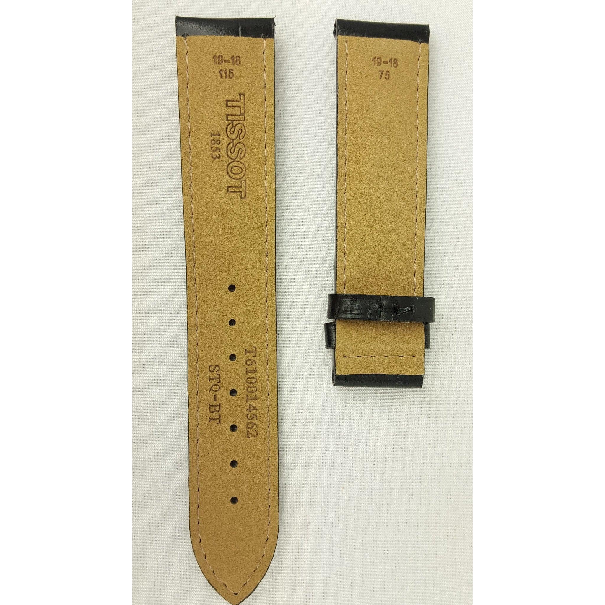 Tissot T014430, T17152 Watch Band T610014562 Black Leather 19 mm PRC - 200 - Watch Plaza