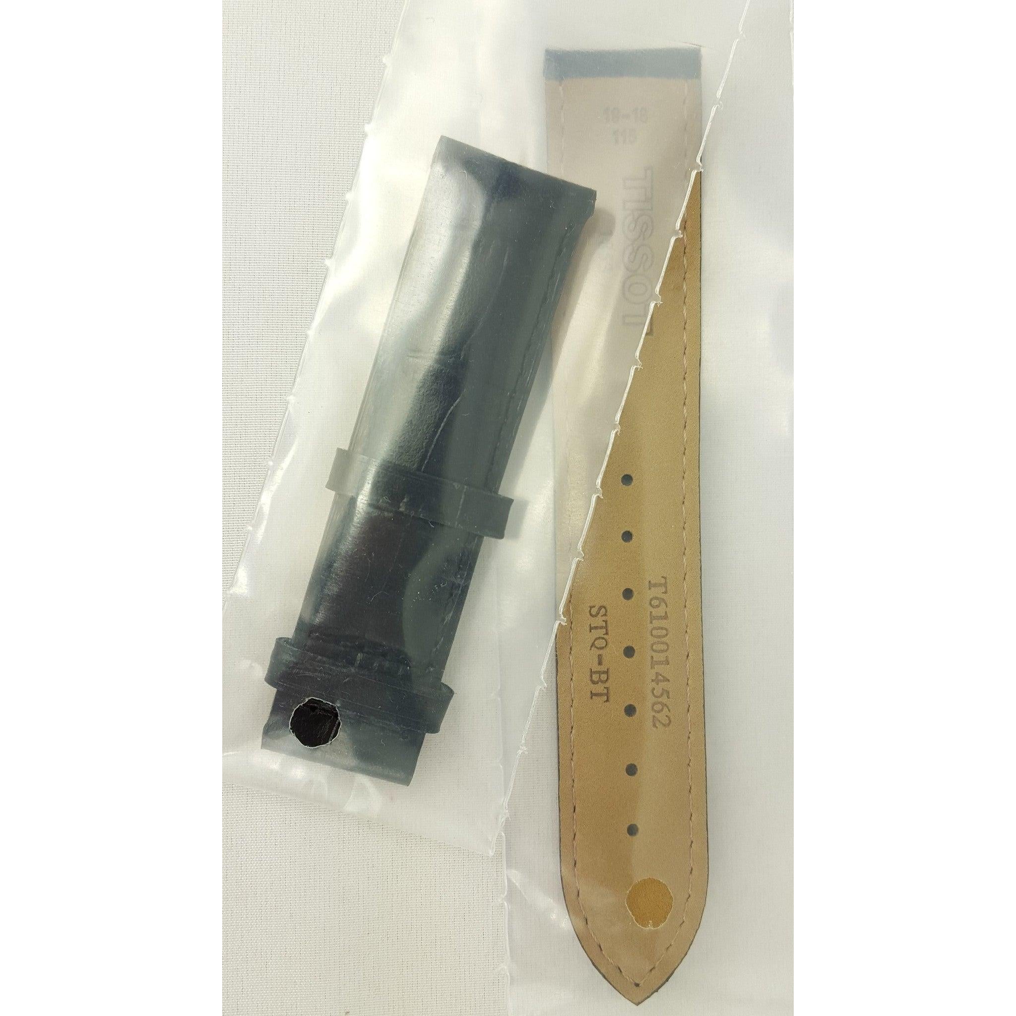 Tissot T014430, T17152 Watch Band T610014562 Black Leather 19 mm PRC - 200 - Watch Plaza