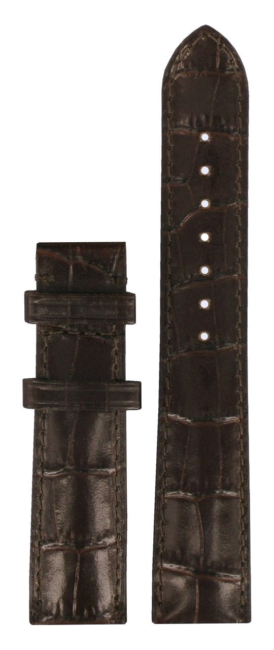 Tissot T016309A XL Watch Band T610027443 Dark Brown Leather 18 mm Happy Chic - Watch Plaza