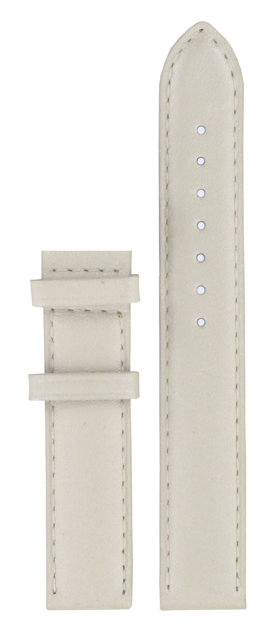 Tissot T017309A Watch Band T610028710 White Leather 16 mm Fabulous Garden - Watch Plaza