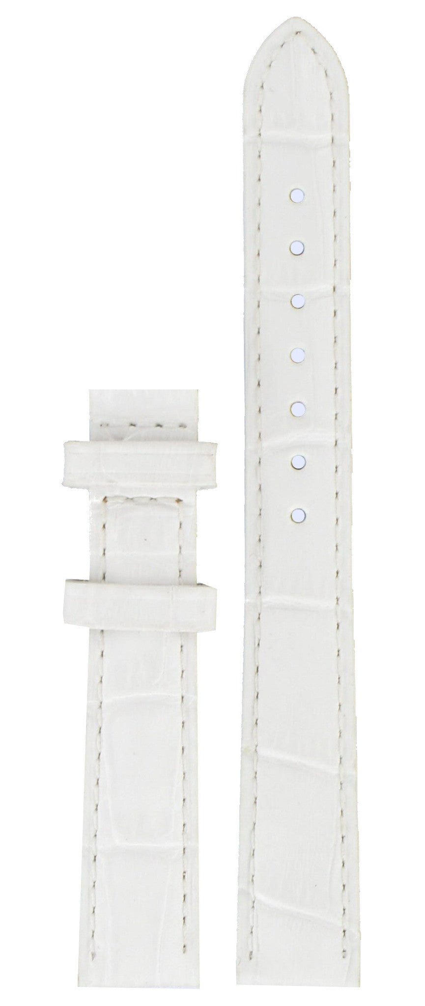 Tissot T023210A Watch Band T610033107 White Leather 14 mm T - Wave - Watch Plaza