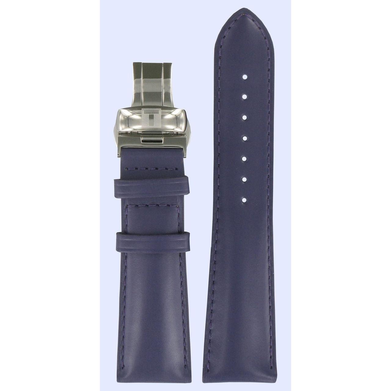 Tissot T023309A Watch Band T600028959 Blue Leather 22 mm T - Wave - Watch Plaza