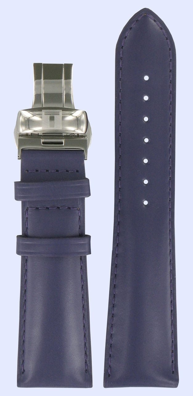 Tissot T023309A Watch Band T600028959 Blue Leather 22 mm T - Wave - Watch Plaza