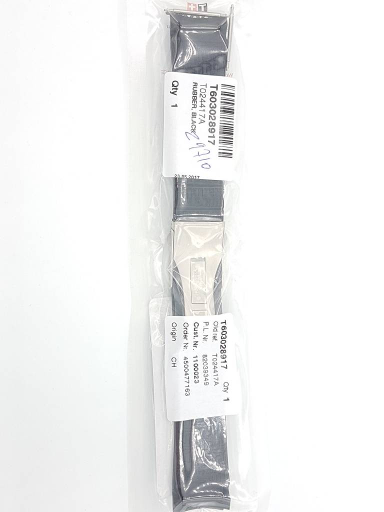 Tissot T024417A & T024427A Veloci Watch Band T603028917 Black Silicone 22 mm T - Sport - Watch Plaza