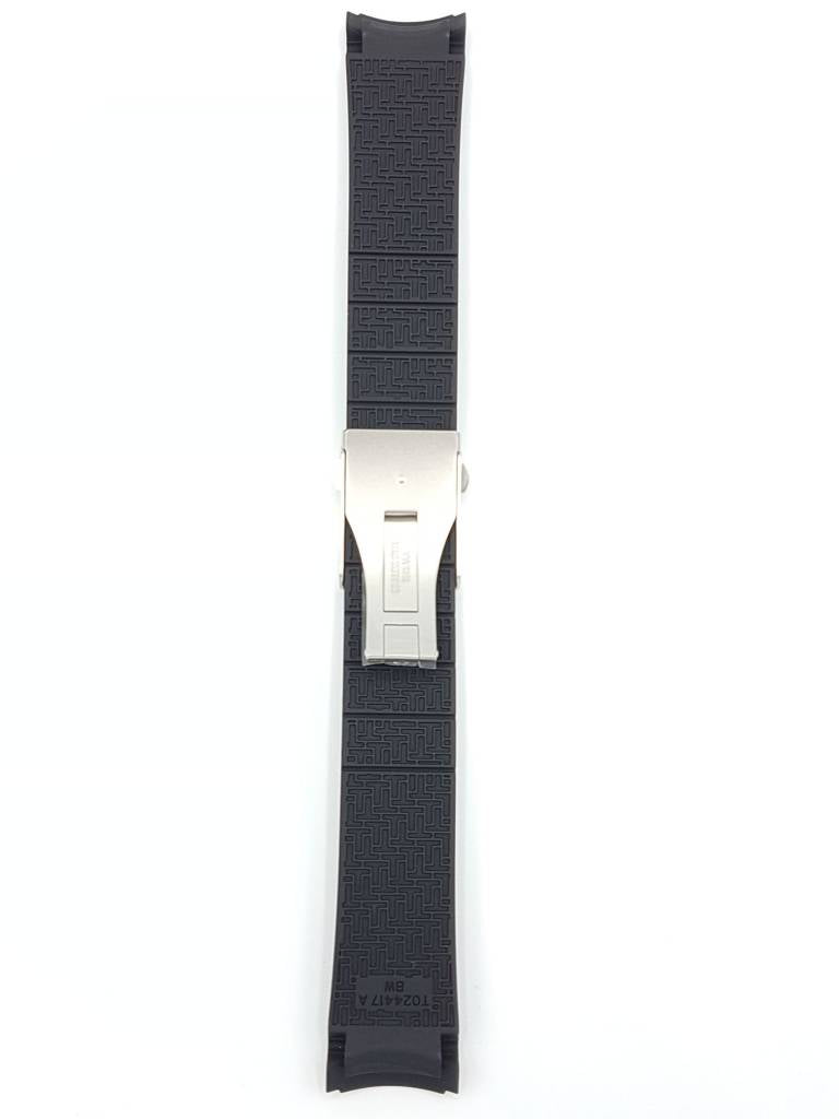 Tissot T024417A &amp; T024427A Veloci Watch Band T603028917 Black Silicone 22 mm T - Sport - Watch Plaza