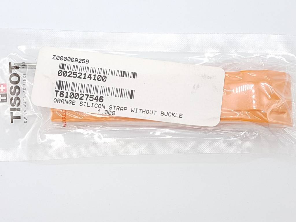 Tissot T026420A Watch Band T610027546 Orange Silicone 22 mm Sea - Touch - Watch Plaza