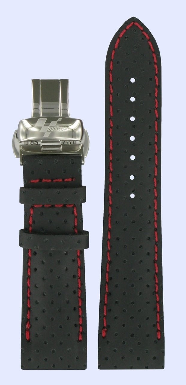 Tissot T027414A MotoGP Watch Band T600028061 Black Leather 21 mm T - Race - Watch Plaza