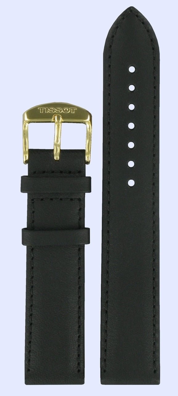 Tissot T033410A T - Classic Watch Band T600027541 Black Leather 19 mm Classic Dream - Watch Plaza