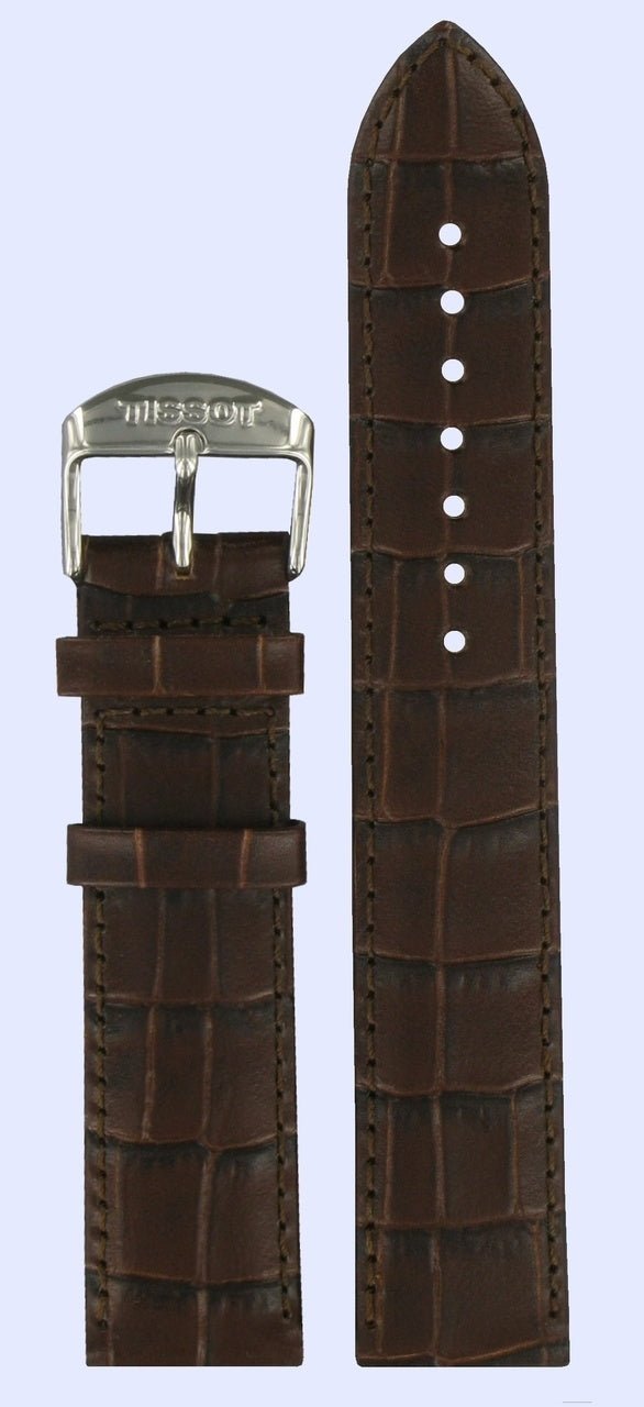 Tissot T033410A & T033423A Watch Band T600027527 Brown Leather 19 mm Classic Dream - Watch Plaza