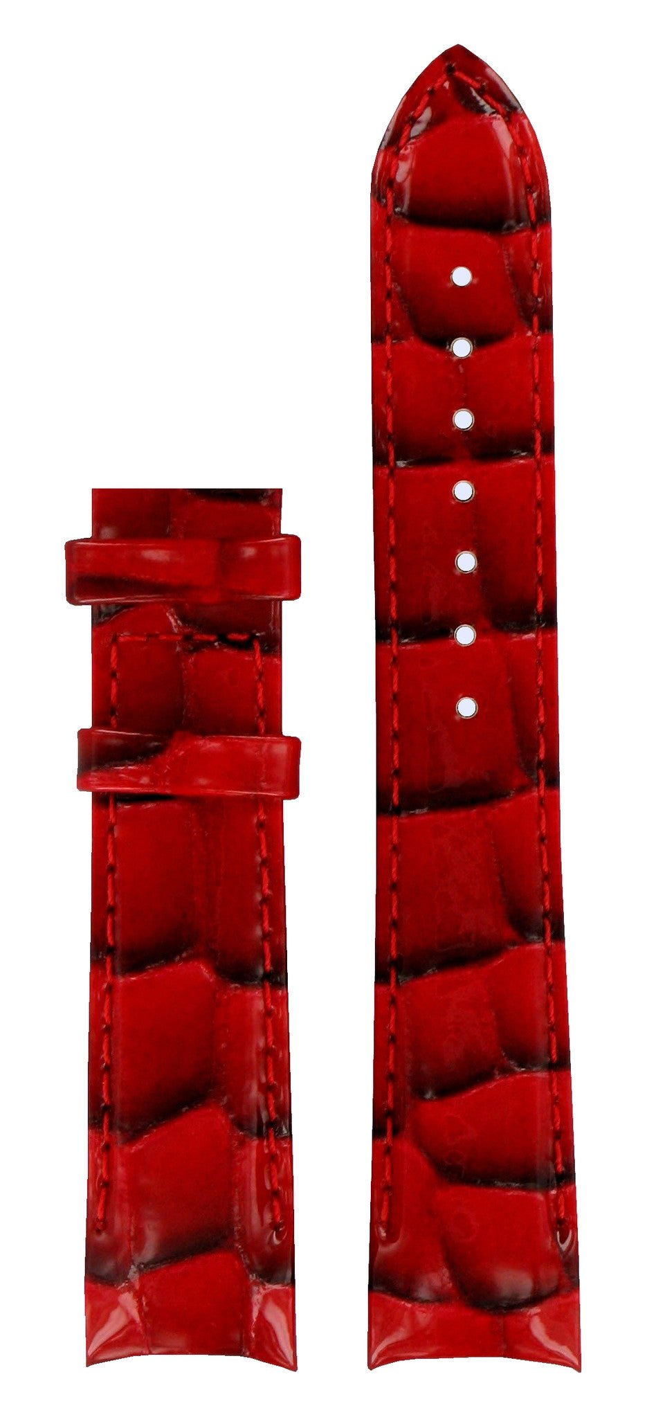 Tissot T0352071601101 Watch Band T610032638 Red Leather 18 mm Couturier - Watch Plaza