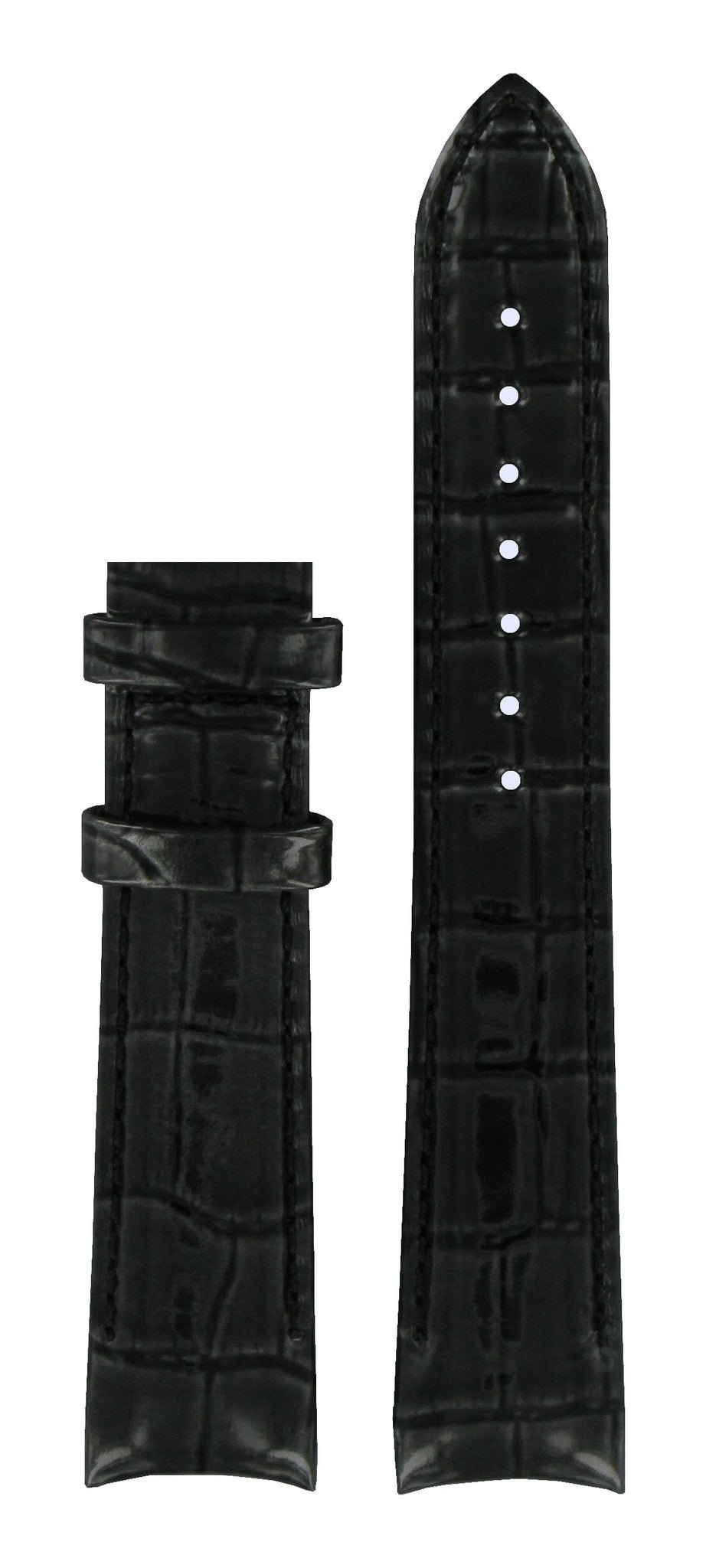 Tissot T035210A Watch Band T610031402 Black Leather 18 mm Couturier - Watch Plaza