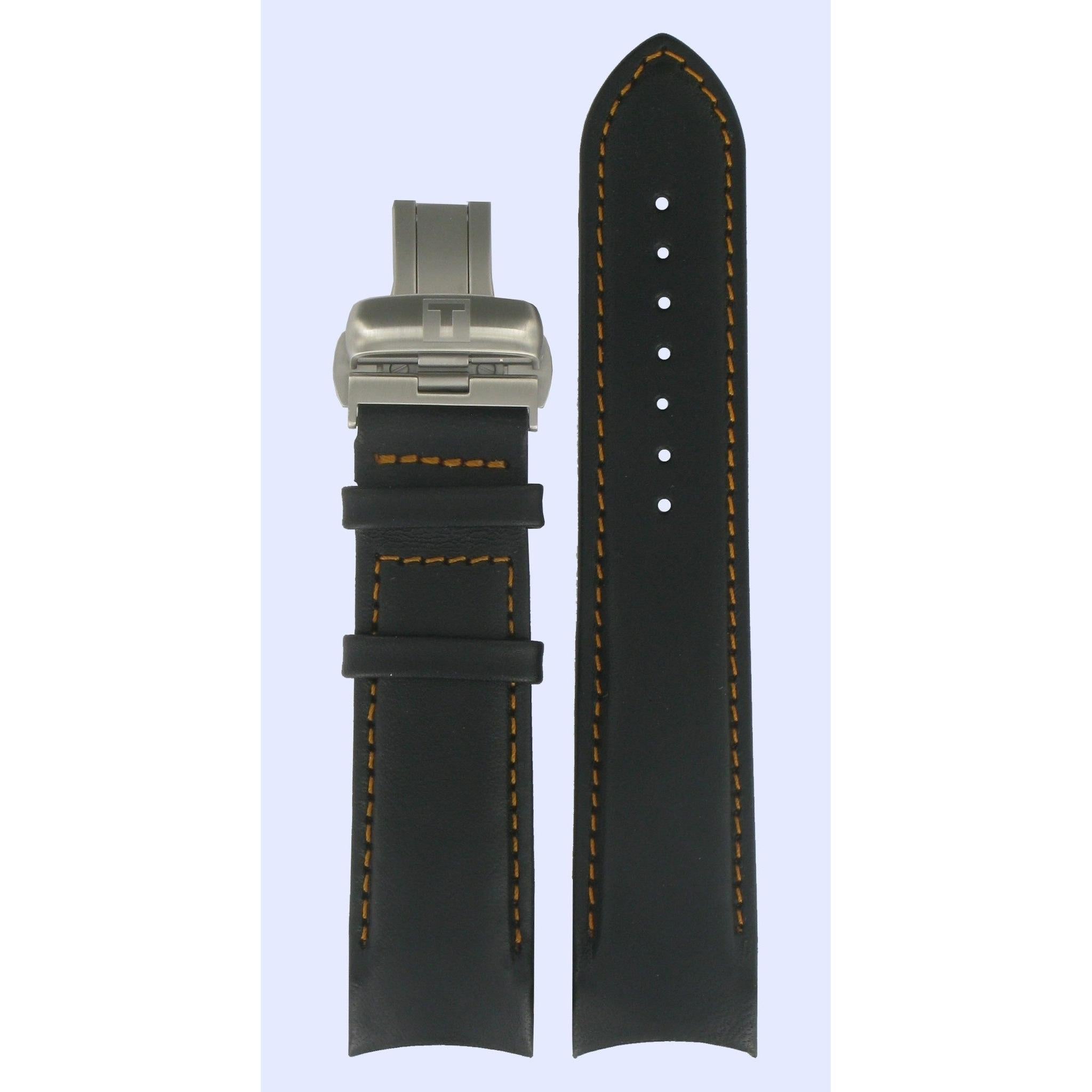 Tissot T035407A Watch Band T600028551 Black Leather 22 mm Couturier - Watch Plaza