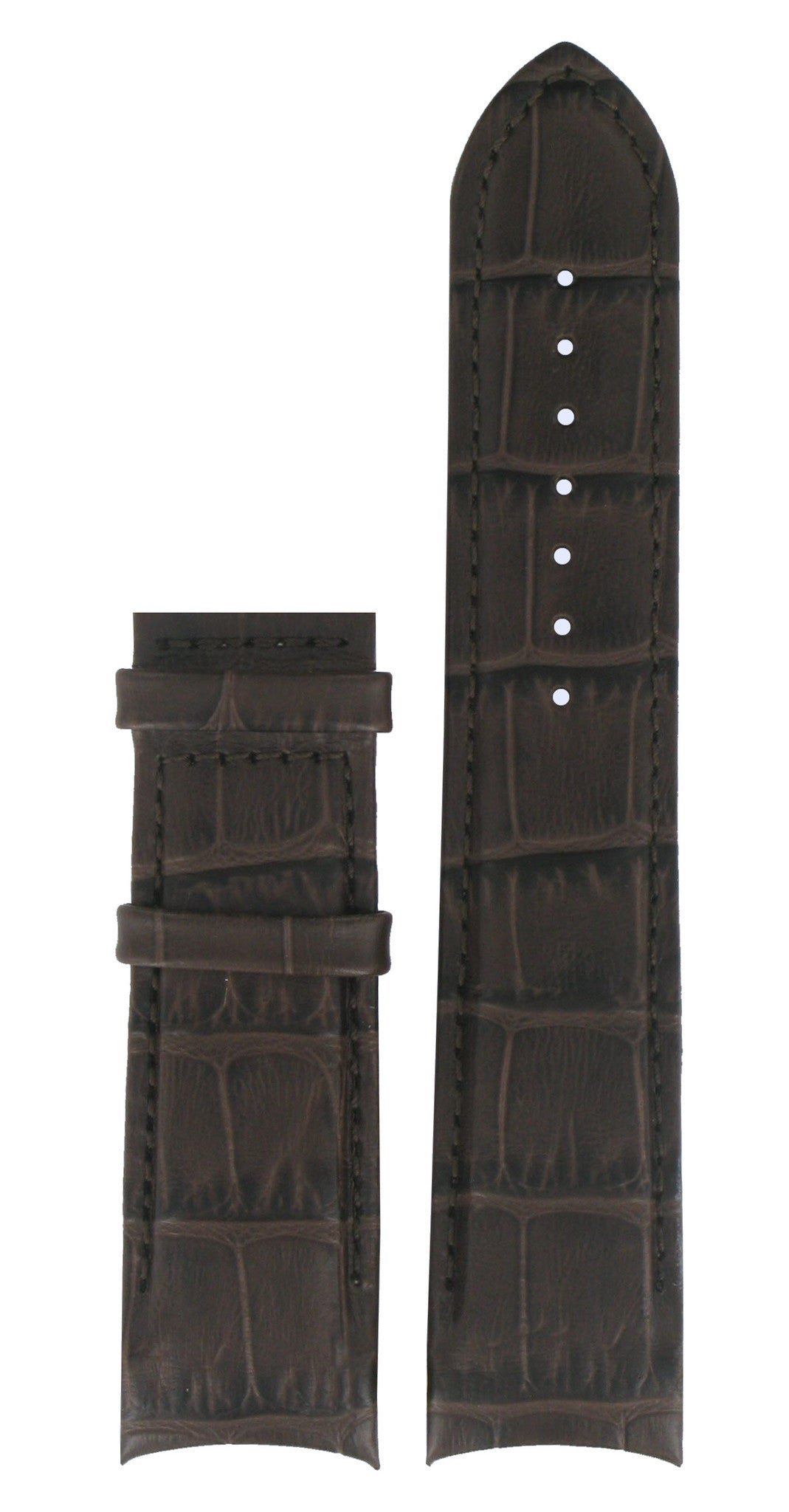 Tissot T035410A & T035428A XS Watch Band T610028596 Brown Leather 22 mm Couturier - Watch Plaza