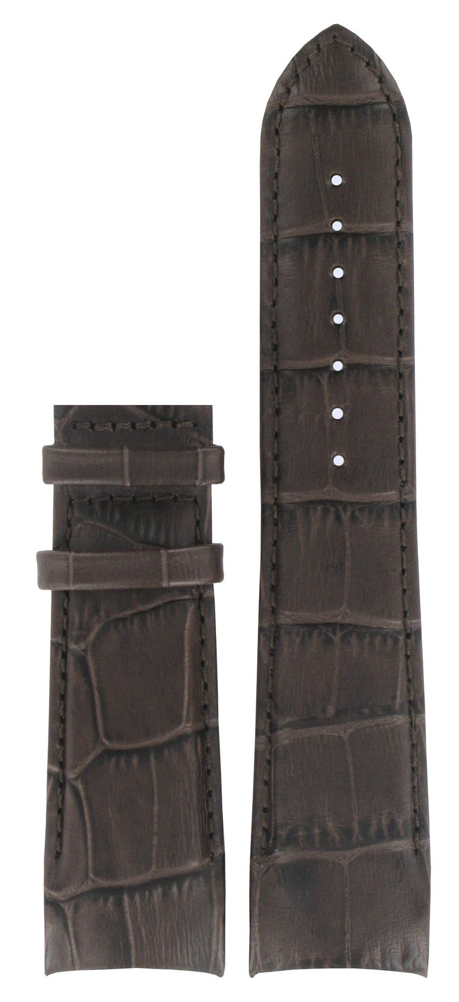 Tissot T035439 & T035617 GMT XL Watch Band T610028586 Brown Leather 23 mm Couturier - Watch Plaza