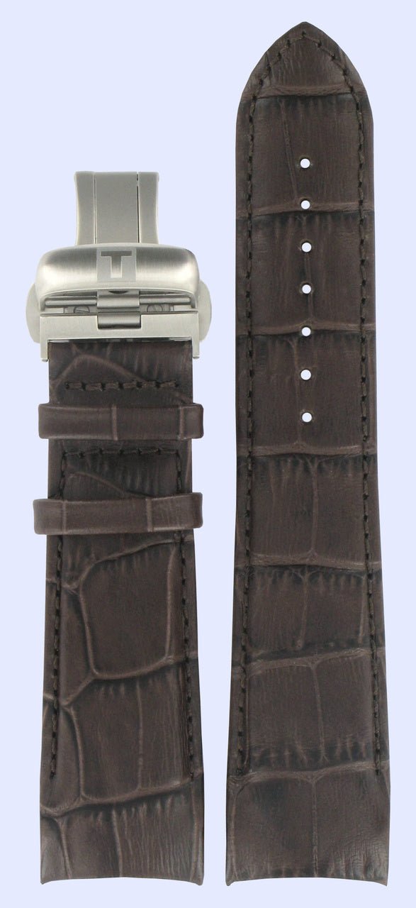 Tissot T035439A & T035617A T - Trend Watch Band T600028584 Dark Brown Leather 23 mm Couturier - Watch Plaza