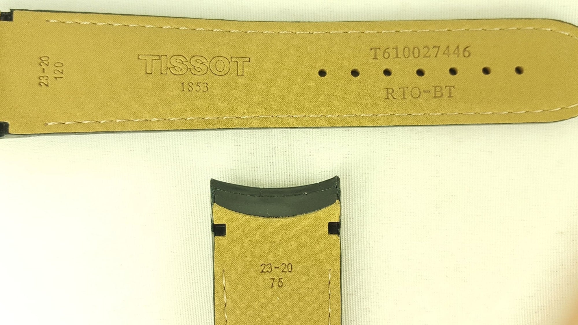 Tissot T035439A & T035617A - T - Trend Watch Band T610027446 Black Leather 23 mm Couturier - Watch Plaza