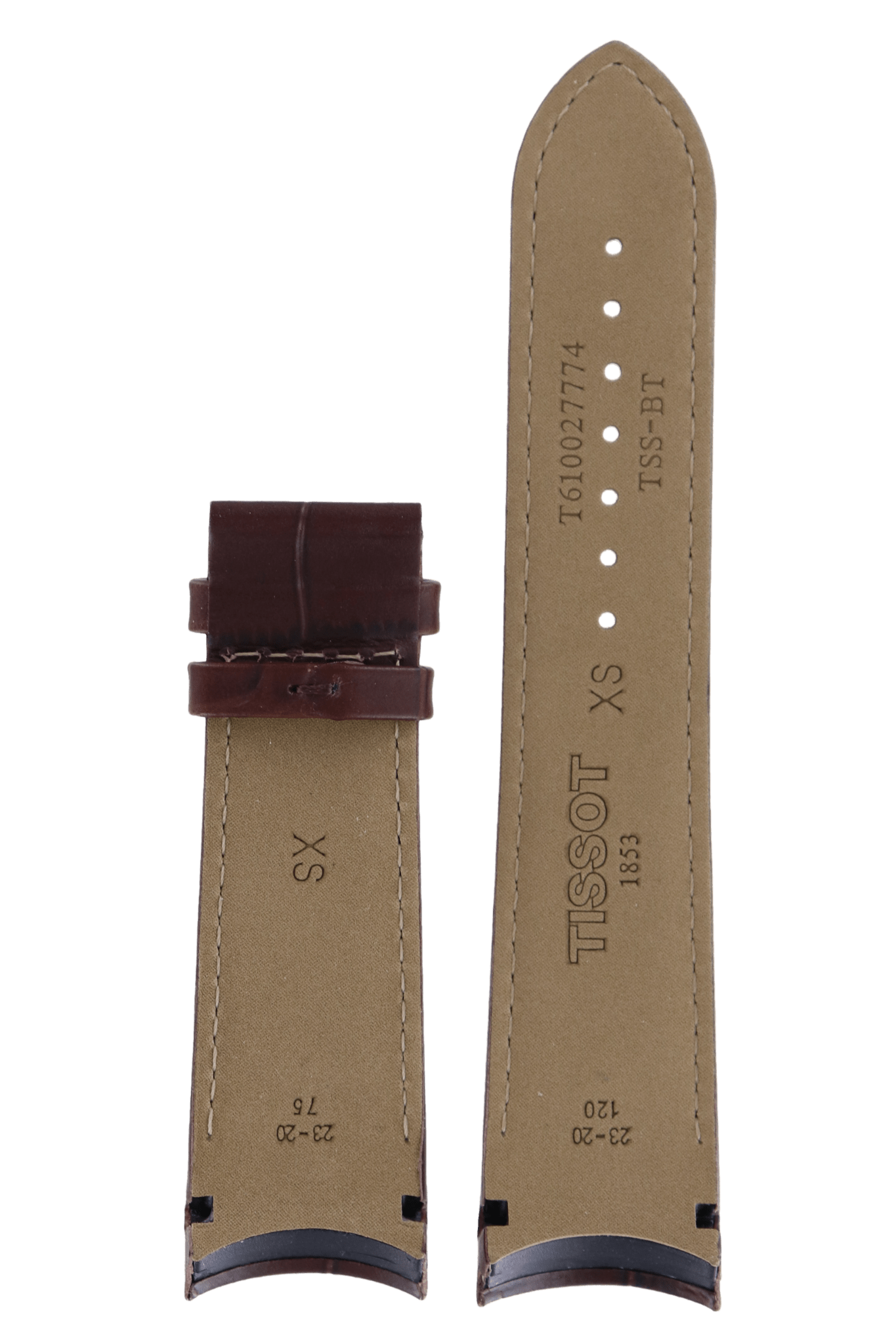 Tissot T035439A & T035617A Watch Band T610027774 Brown Leather 23 mm Couturier - Watch Plaza