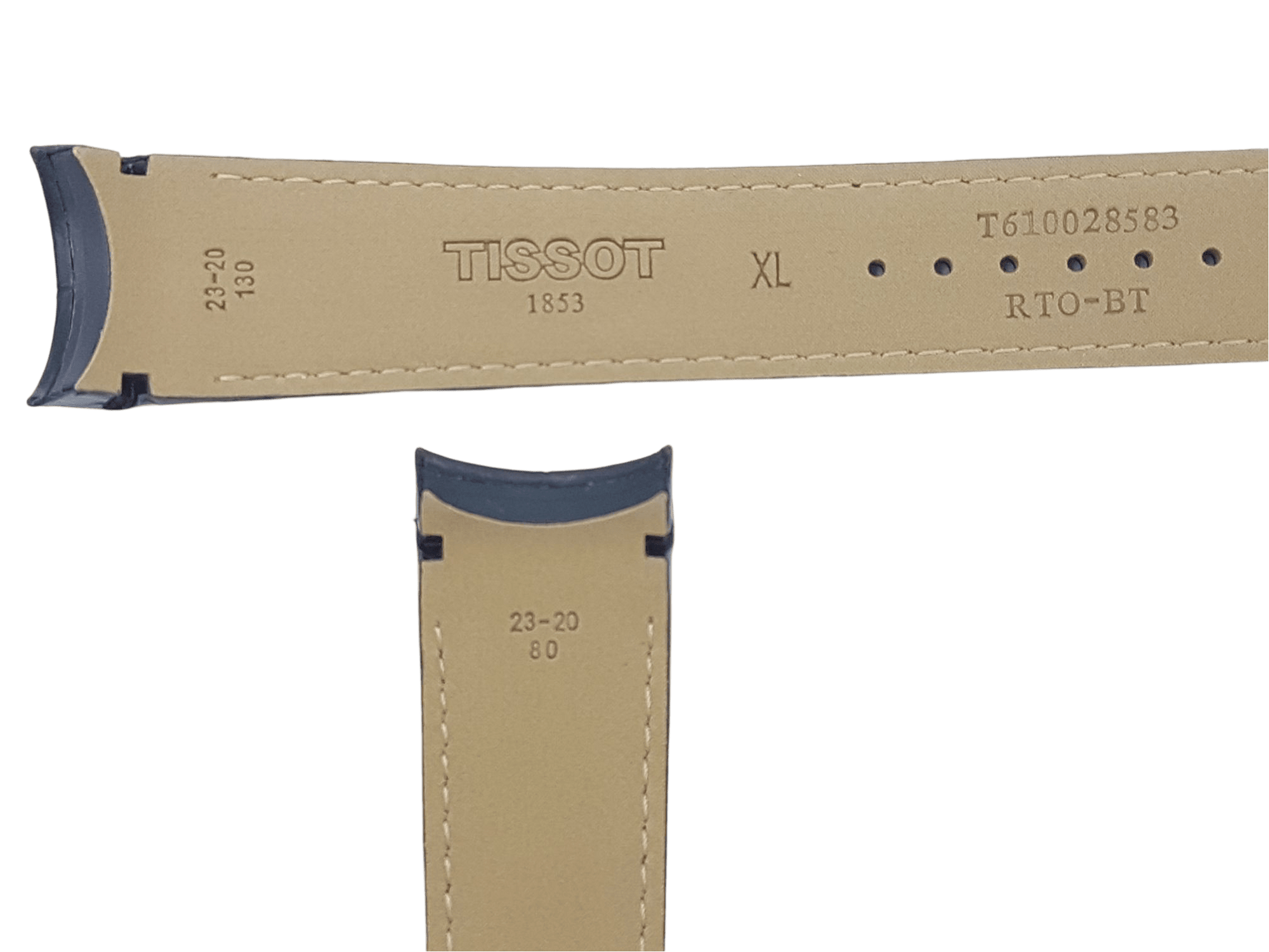 Tissot T035439A & T035617A - XL Watch Band T610028583 Black Leather 23 mm Couturier - Watch Plaza