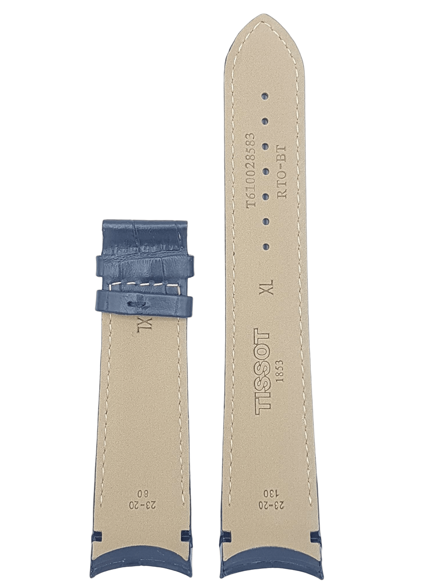 Tissot T035439A & T035617A - XL Watch Band T610028583 Black Leather 23 mm Couturier - Watch Plaza