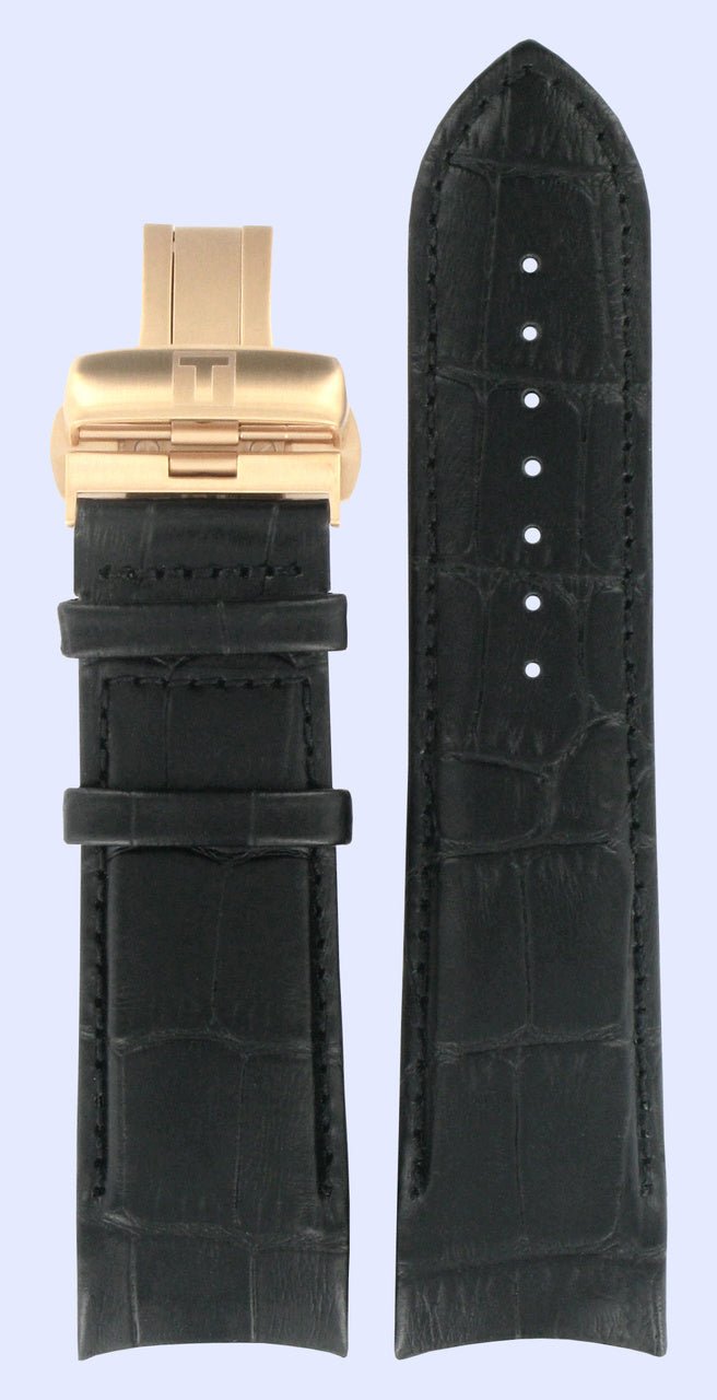 Tissot T035614A T - Classic Watch Band T600028590 Black Leather 24 mm Couturier - Watch Plaza