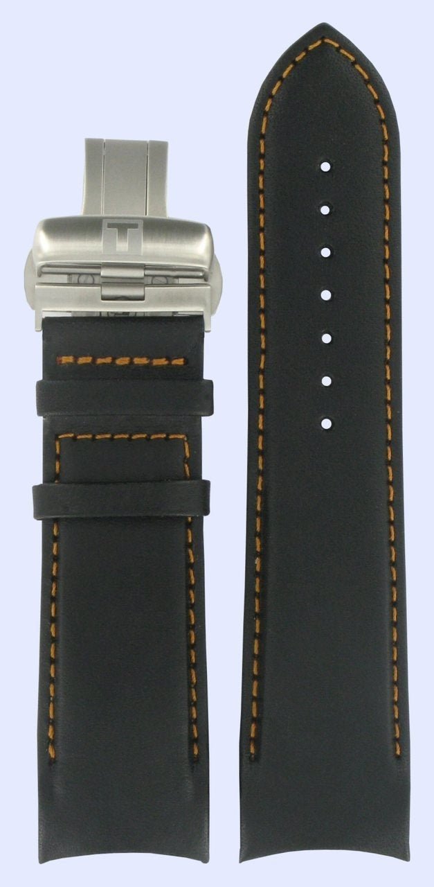 Tissot T035614A & T035627A T - Classic Watch Band T600028613 Black Leather 24 mm Couturier - Watch Plaza