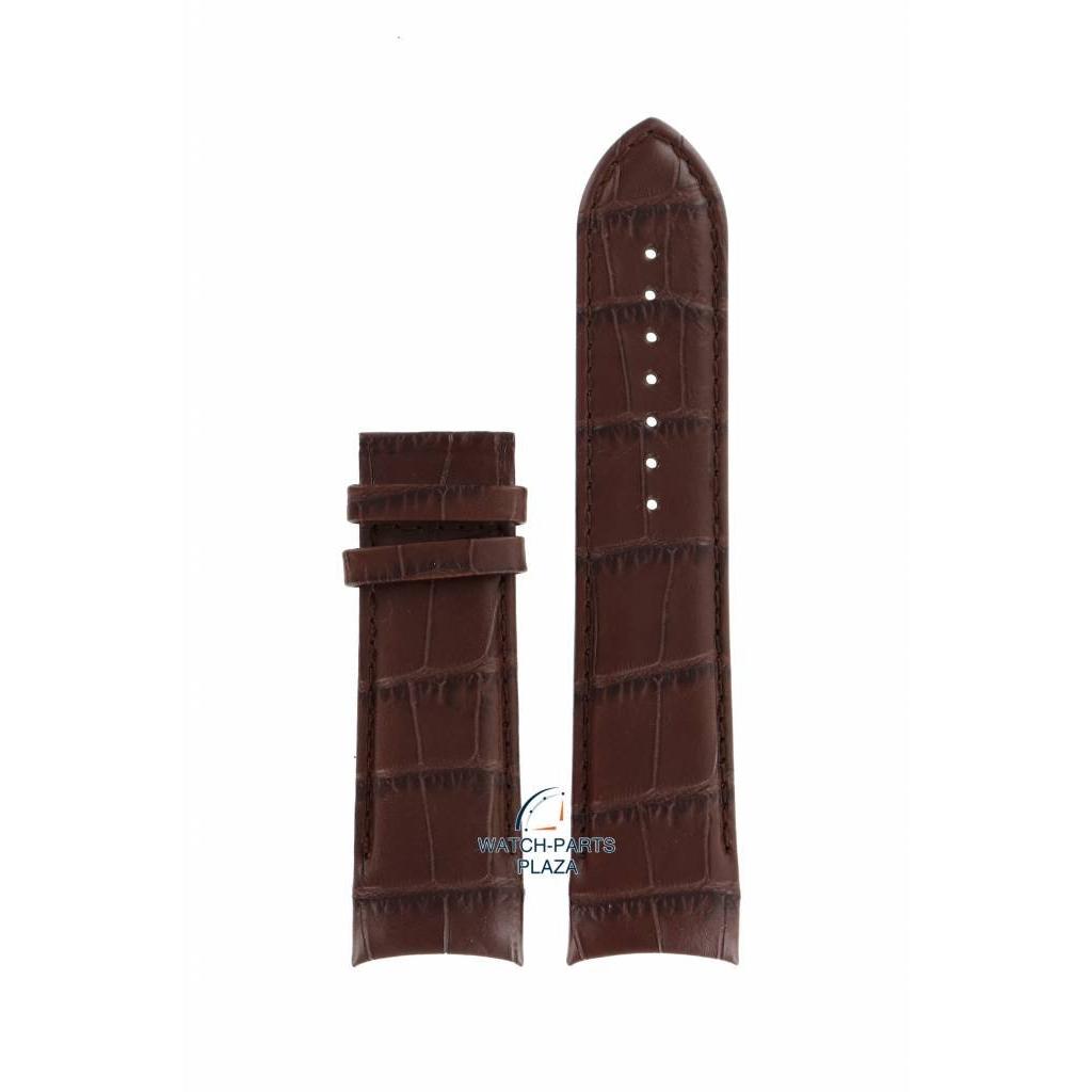 Tissot T035627A - T - Classic Watch Band T610028611 Brown Leather 24 mm Couturier - Watch Plaza