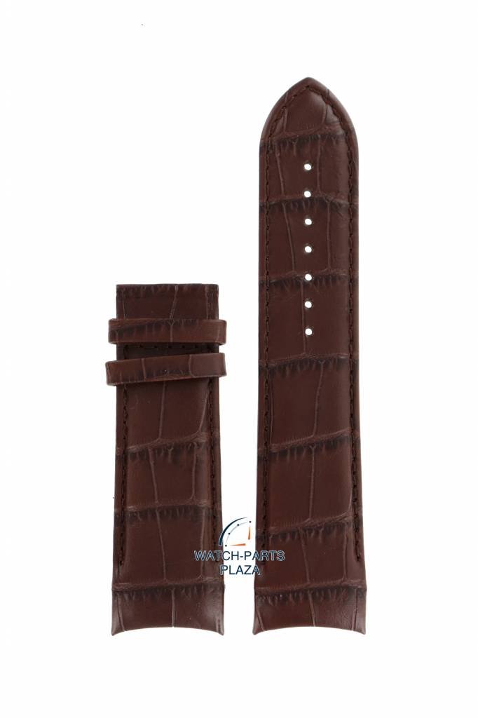 Tissot T035627A - T - Classic Watch Band T610028611 Brown Leather 24 mm Couturier - Watch Plaza