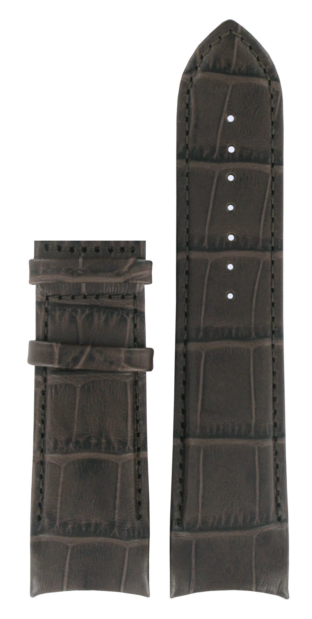 Tissot T035627A XL Watch Band T610028612 Dark Brown Leather 24 mm Couturier - Watch Plaza