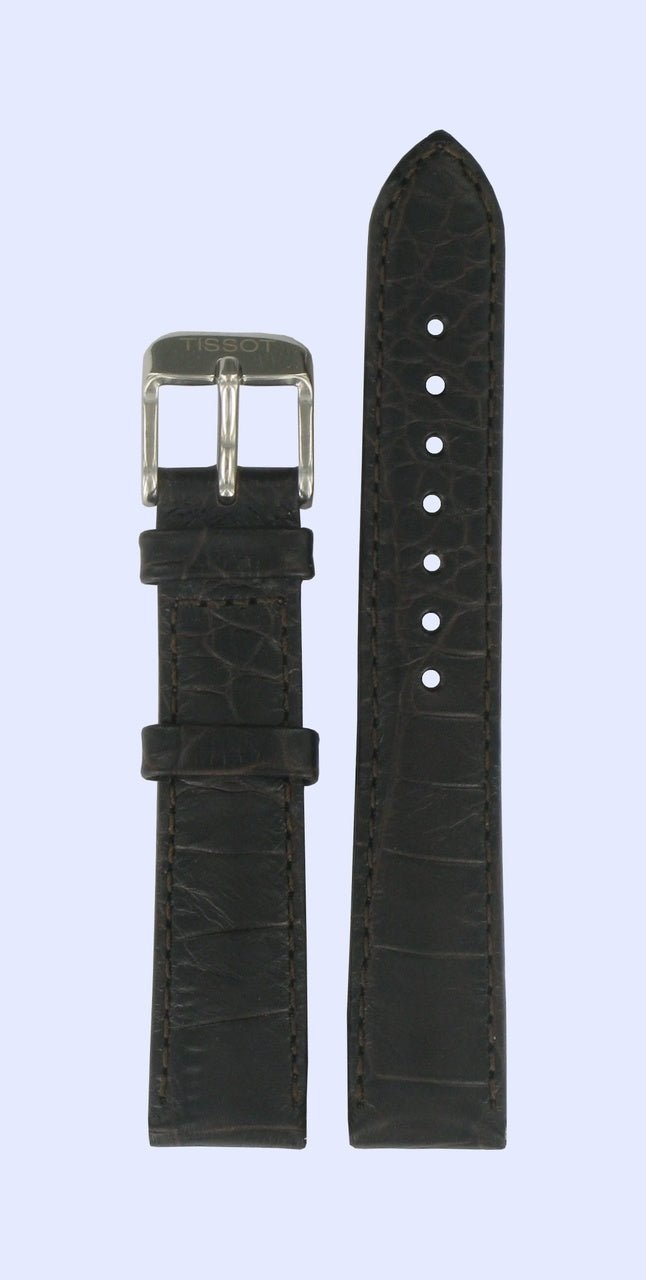 Tissot T038207A Watch Band T600029143 Dark Brown Leather 16 mm T - One - Watch Plaza