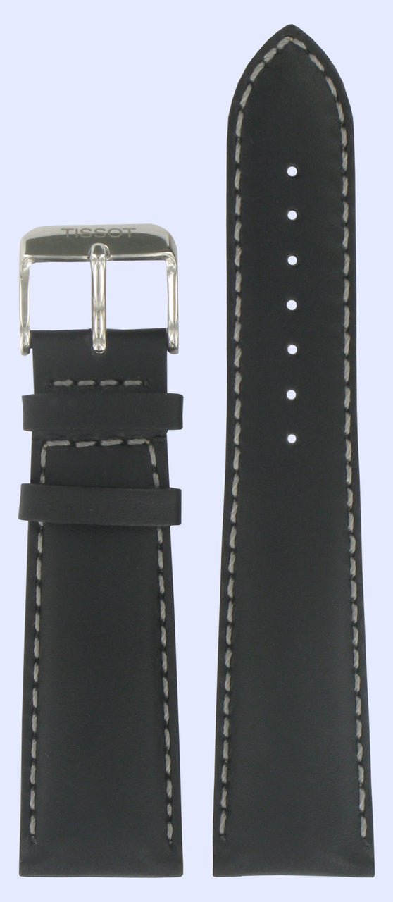 Tissot T039417A Watch Band T600028731 Black Leather 22 mm V8 - Watch Plaza