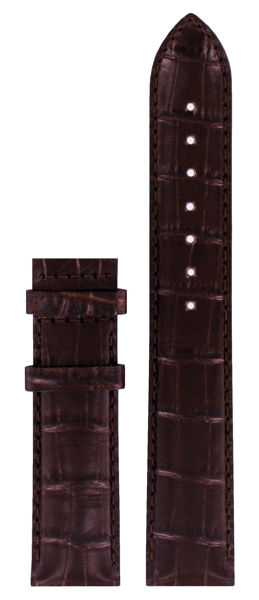 Tissot T049407A, T006407A & T065430A Watch Band T610029096 Brown Leather 19 mm PR 100 & Le Locle - Watch Plaza