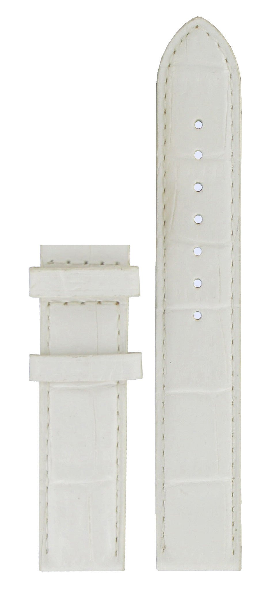 Tissot T050207, T050217 & T906217 Watch Band T610029084 White Leather 16 mm Lady Heart & Dressport - Watch Plaza