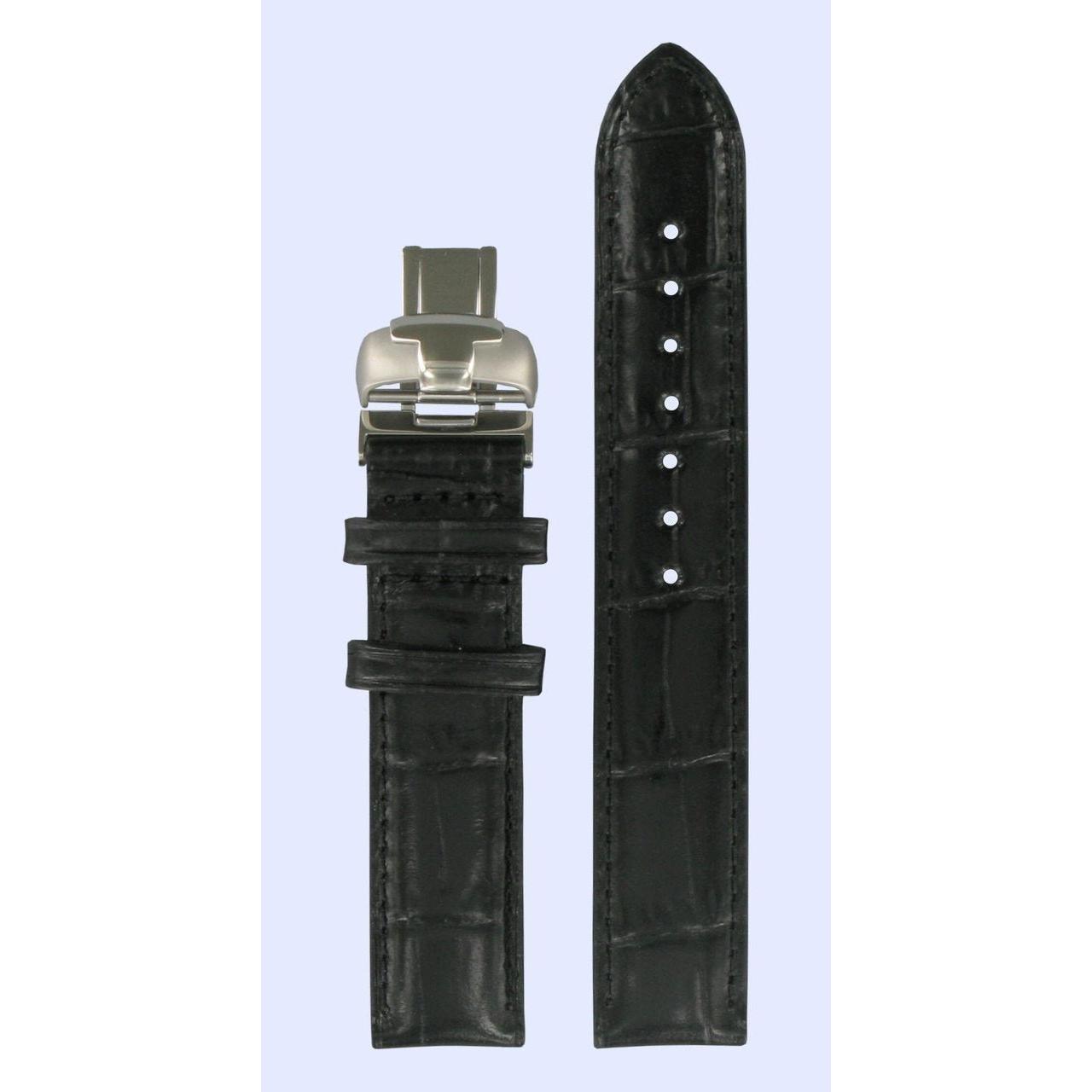 Tissot T050207A & T050217A Watch Band T600029817 Black Leather 16 mm Lady Heart - Watch Plaza
