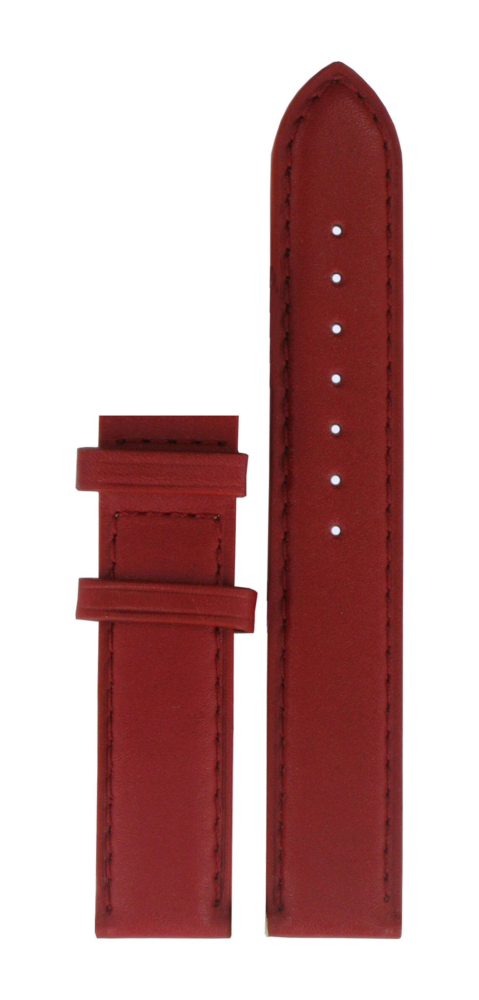 Tissot T050207A Watch Band T610029944 Red Leather 16 mm Lady Heart - Watch Plaza