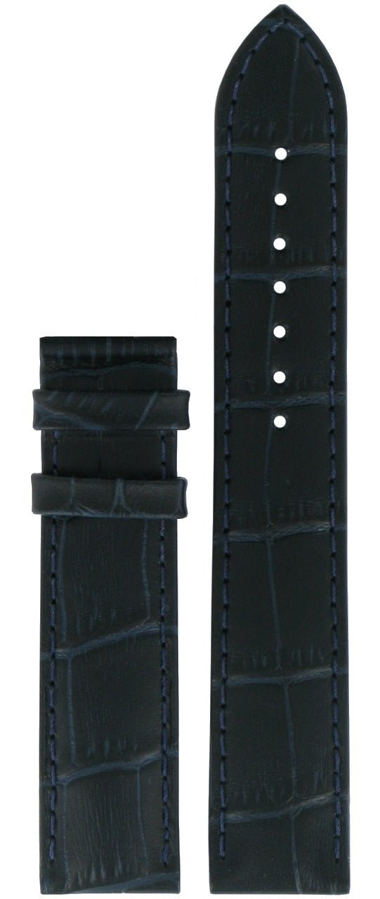 Tissot T055410A & T055417A Watch Band T610032786 Dark Blue Leather 19 mm PRC 200 - Watch Plaza