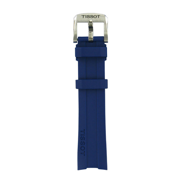Tissot T055417A Watch Band T603038014 Blue Silicone 19 mm PRC - 200 - Watch Plaza