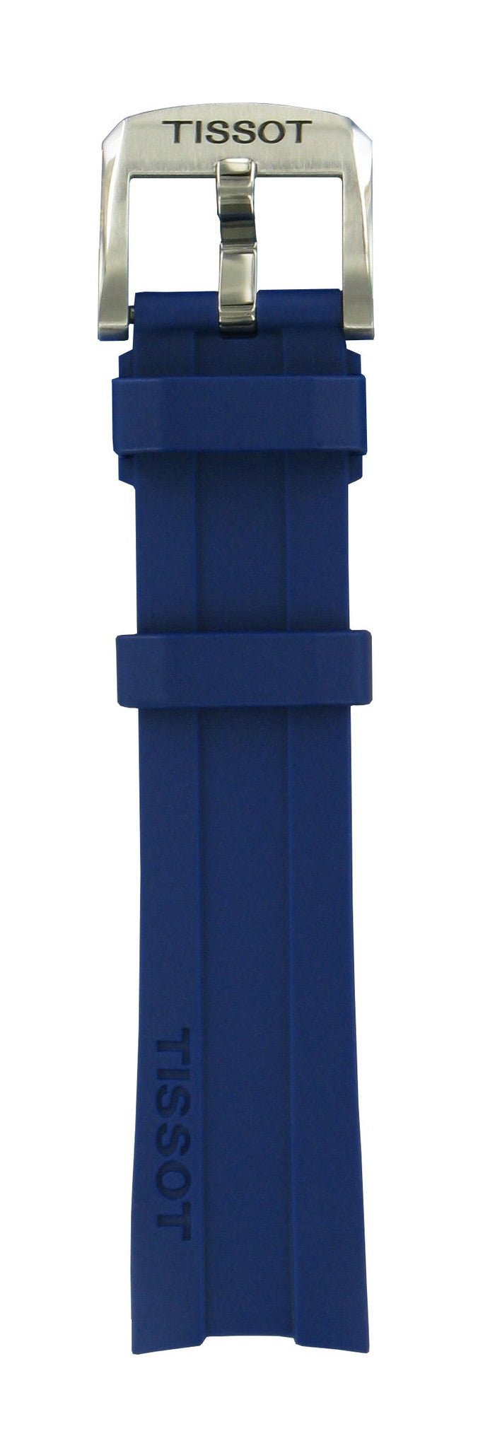 Tissot T055417A Watch Band T603038014 Blue Silicone 19 mm PRC - 200 - Watch Plaza