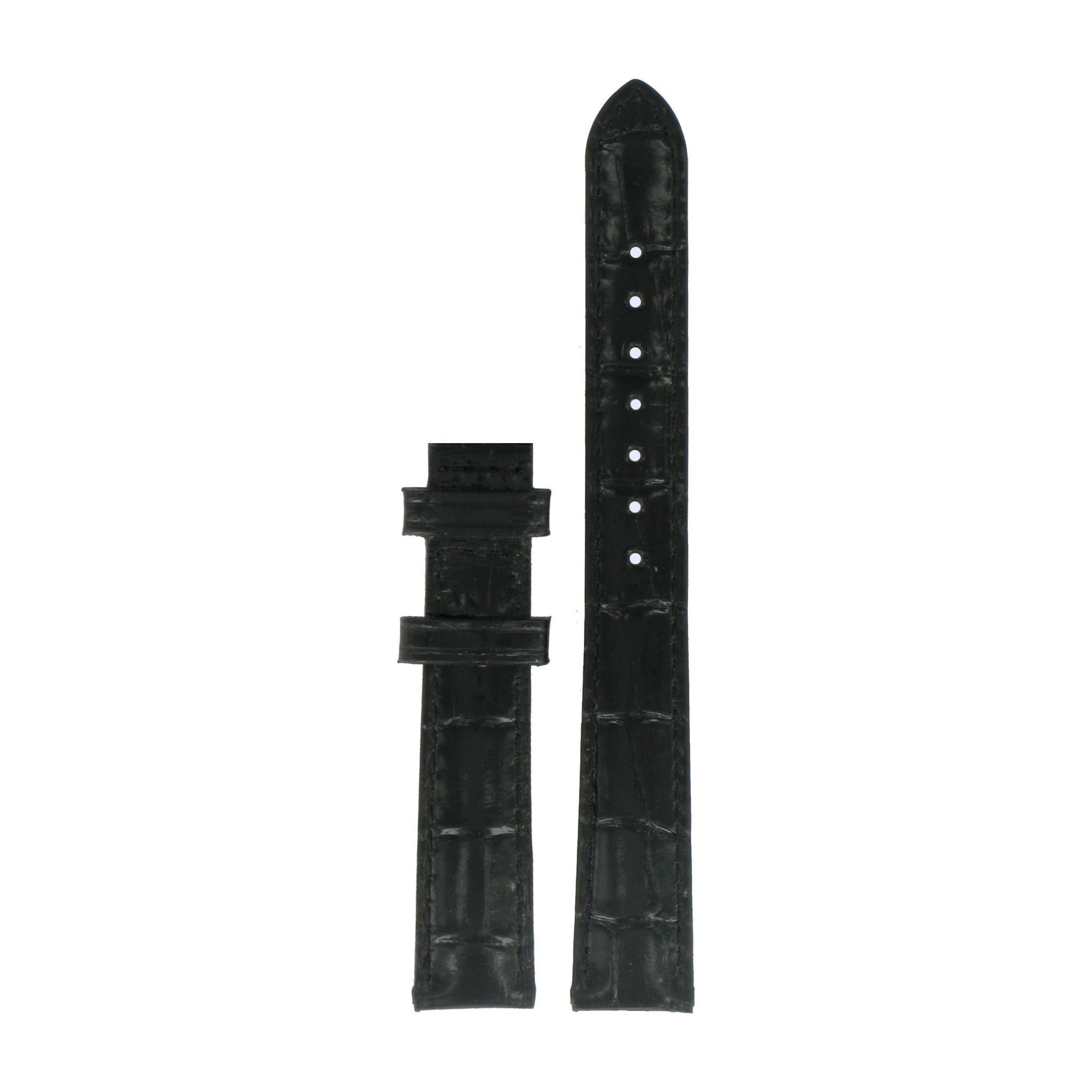 Tissot T057310A Watch Band T610030310 Black Leather 14 mm Every Time - Watch Plaza