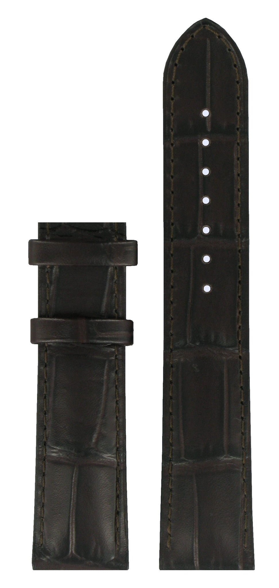 Tissot T059507A, T059528A & T083420A Watch Band T610031624 Dark Brown Leather 20 mm T - Lord & T - Touch Classic - Watch Plaza