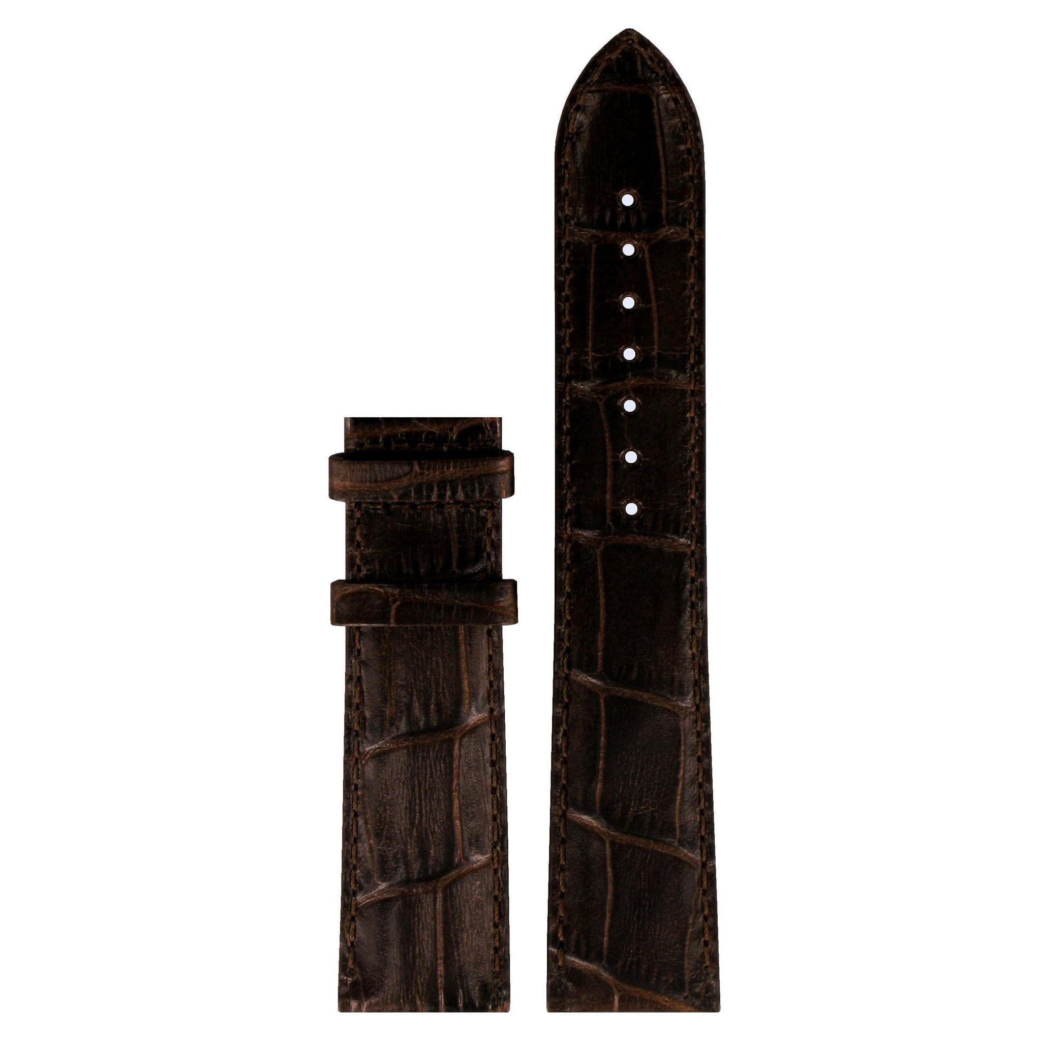 Tissot T059507A & T059528A - XL Watch Band T610030282 Dark Brown Leather 20 mm T - Lord - Watch Plaza