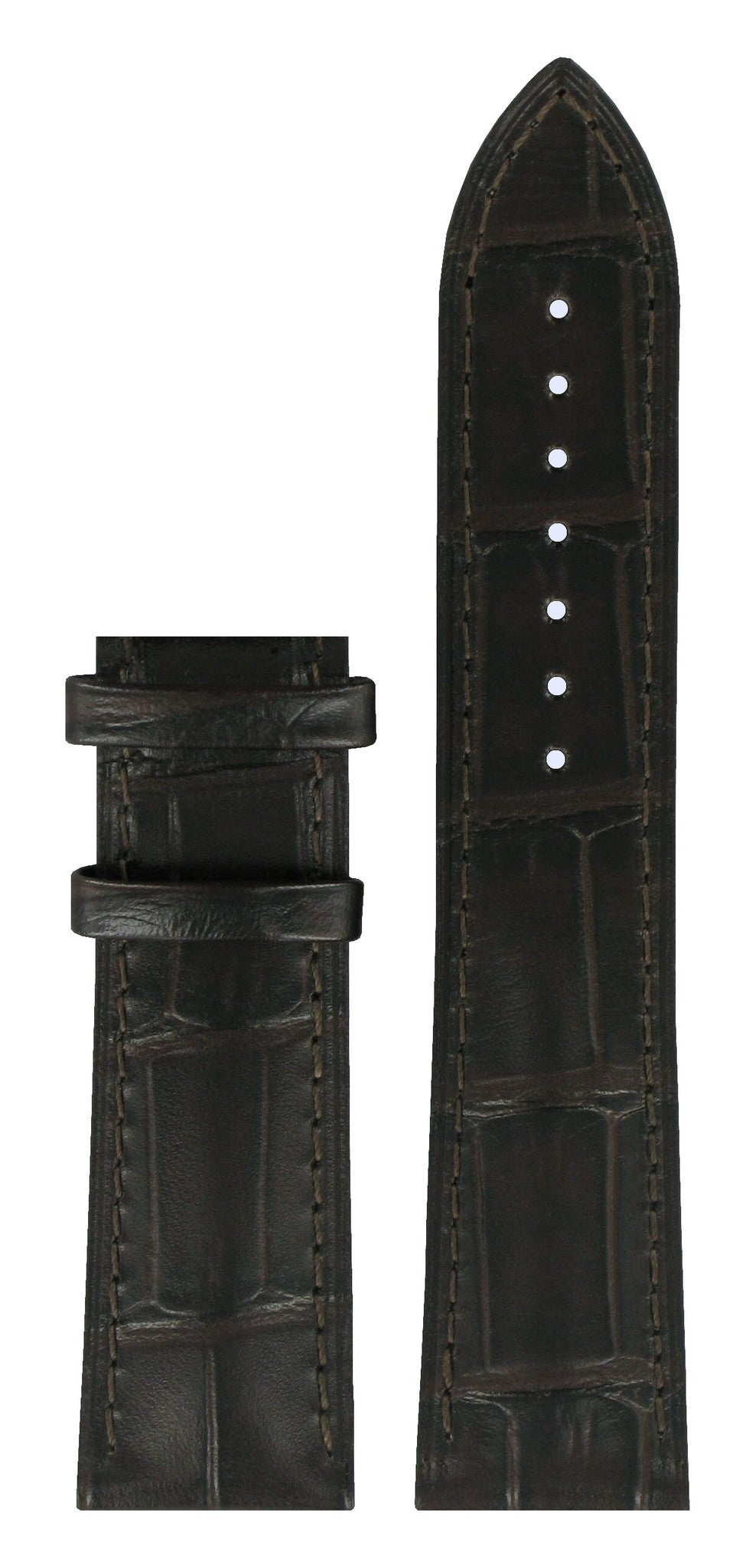 Tissot T059527A - XL Watch Band T610031628 Dark Brown Leather 22 mm T - Lord - Watch Plaza